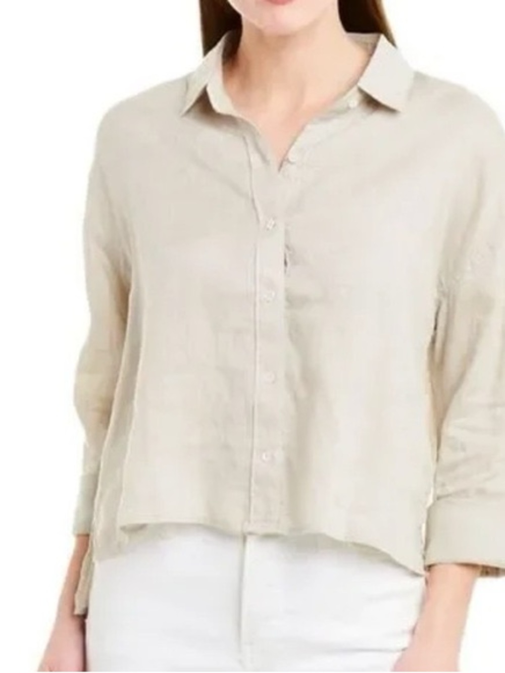 James Perse Linen Button Up Top Women’s Sz XS